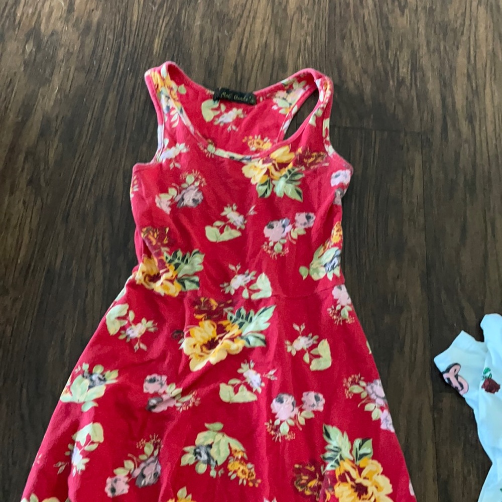Red flower pattern dress MrC Girls